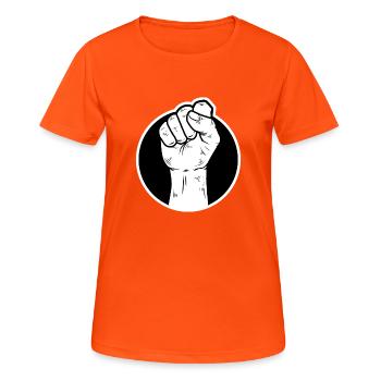 Faust design Classic revolution composition - Women's Breathable T-Shirt - neon orange - Front - AI Model Female 172 dark (172cm)