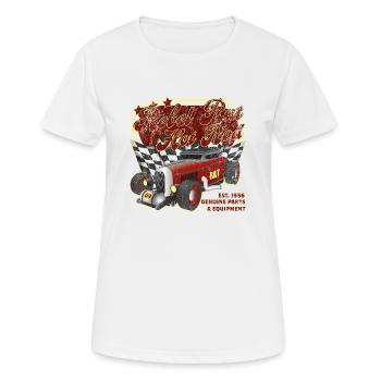 Rebel Rat Hot Rod - T-shirt respirant Femme - blanc - Devant - AI Model Female 172 dark (172cm)