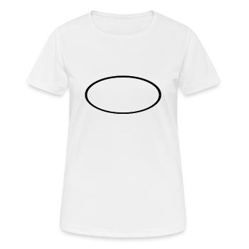 Ovale noir - T-shirt respirant Femme - blanc - Devant - AI Model Female 172 dark (172cm)