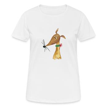 Le lévrier fawn - T-shirt respirant Femme - blanc - Devant - AI Model Female 172 dark (172cm)