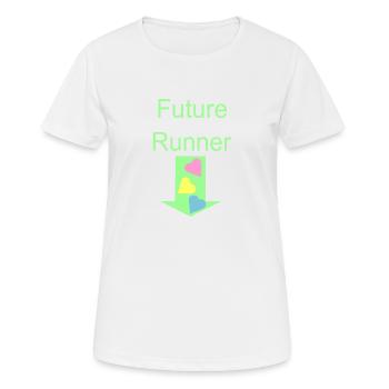 Futur coureur - T-shirt respirant Femme - blanc - Devant - AI Model Female 172 dark (172cm)