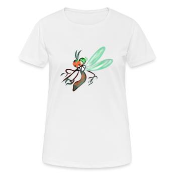 Cartoon Mücke netter Blutsauger - Frauen T-Shirt atmungsaktiv - Weiß - Vorne - AI Model Female 172 dark (172cm)