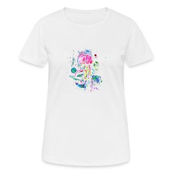 BRAIN PLANET MEDUSA - Women's Breathable T-Shirt - white - Front - AI Model Female 172 dark (172cm)