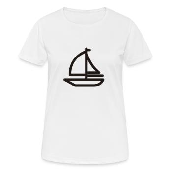 Boot - Frauen T-Shirt atmungsaktiv - Weiß - Vorne - AI Model Female 172 dark (172cm)