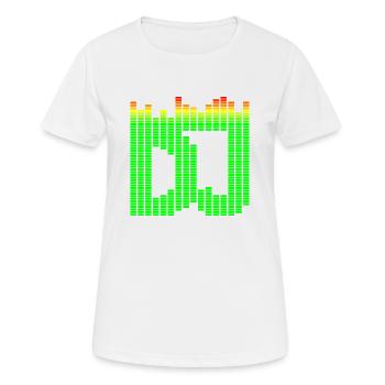 DJ Musik Equalizer - Frauen T-Shirt atmungsaktiv - Weiß - Vorne - AI Model Female 172 dark (172cm)