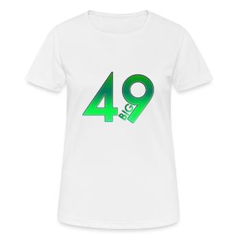 Big 49 - Frauen T-Shirt atmungsaktiv - Weiß - Vorne - AI Model Female 172 dark (172cm)