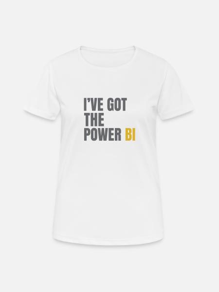 POWER BI - Women's Breathable T-Shirt - white