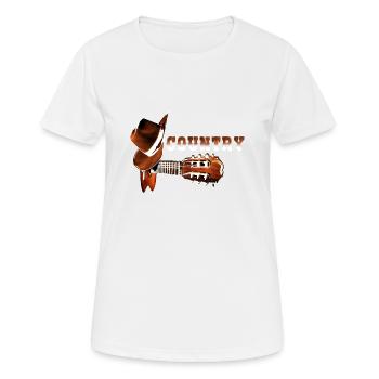 country music song - Frauen T-Shirt atmungsaktiv - Weiß - Vorne - AI Model Female 172 dark (172cm)