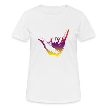 hangloose Spektrum - Frauen T-Shirt atmungsaktiv - Weiß - Vorne - AI Model Female 172 dark (172cm)