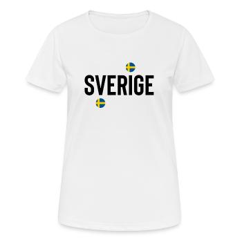 Suède - T-shirt respirant Femme - blanc - Devant - AI Model Female 172 dark (172cm)