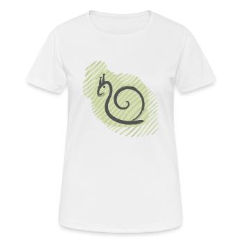 Snail - Women's Breathable T-Shirt - white - Front - AI Model Female 172 dark (172cm)