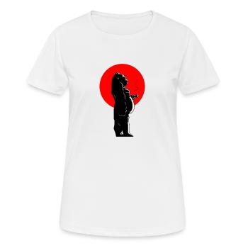 Coffee time & Gorilla - T-shirt respirant Femme - blanc - Devant - AI Model Female 172 dark (172cm)