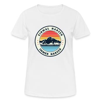 Einmal Harzer, Immer Harzer - Frauen T-Shirt atmungsaktiv - Weiß - Vorne - AI Model Female 172 dark (172cm)