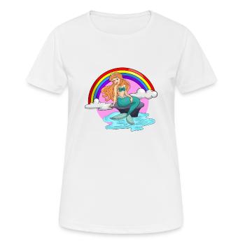 sirène - T-shirt respirant Femme - blanc - Devant - AI Model Female 172 dark (172cm)