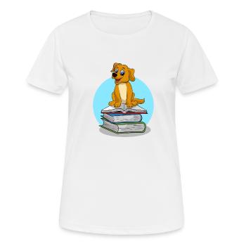 Hund - Frauen T-Shirt atmungsaktiv - Weiß - Vorne - AI Model Female 172 dark (172cm)
