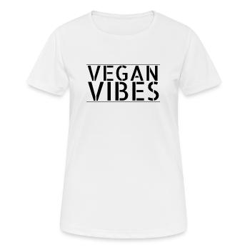 vegan - vibes vegan - T-shirt respirant Femme - blanc - Devant - AI Model Female 172 dark (172cm)