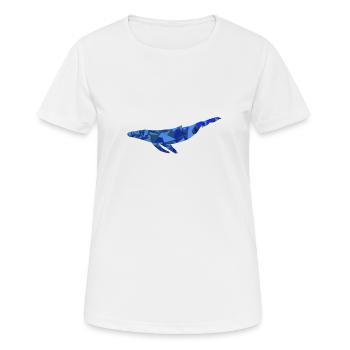 Whal Geometric - Frauen T-Shirt atmungsaktiv - Weiß - Vorne - AI Model Female 172 dark (172cm)
