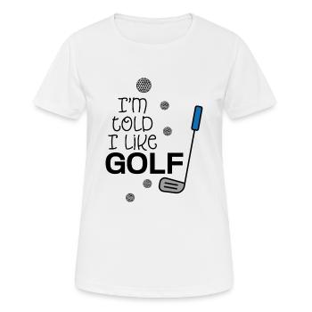 Golf für Kinder - Frauen T-Shirt atmungsaktiv - Weiß - Vorne - AI Model Female 172 dark (172cm)