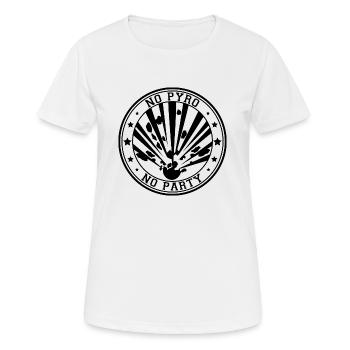 No Pyro No Party - Women's Breathable T-Shirt - white - Front - AI Model Female 172 dark (172cm)