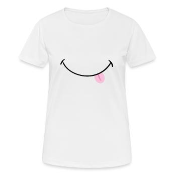 Fun - Frauen T-Shirt atmungsaktiv - Weiß - Vorne - AI Model Female 172 dark (172cm)