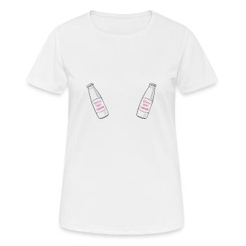 Titti con leche Stillende Mütter Design - Frauen T-Shirt atmungsaktiv - Weiß - Vorne - AI Model Female 172 dark (172cm)