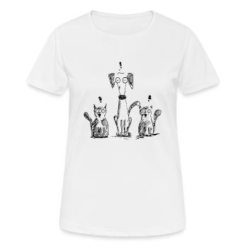 Hund und Freunde - Frauen T-Shirt atmungsaktiv - Weiß - Vorne - AI Model Female 172 dark (172cm)