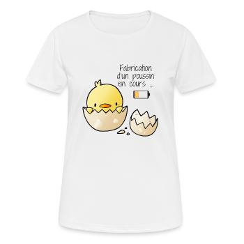 Mum T-shirt Chick making - Women's Breathable T-Shirt - white - Front - AI Model Female 172 dark (172cm)