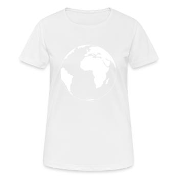 Erde - Frauen T-Shirt atmungsaktiv - Weiß - Vorne - AI Model Female 172 dark (172cm)