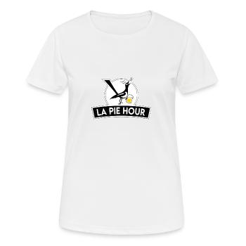 Aperitif, es ist LA PIE HOUR Zeit! - Frauen T-Shirt atmungsaktiv - Weiß - Vorne - AI Model Female 172 dark (172cm)
