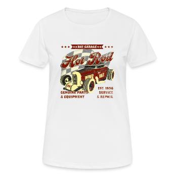 Hot Rod Rat Garage - T-shirt respirant Femme - blanc - Devant - AI Model Female 172 dark (172cm)