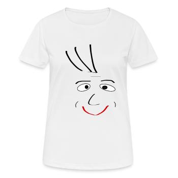 Line face Face painted from lines - Women's Breathable T-Shirt - white - Front - AI Model Female 172 dark (172cm)