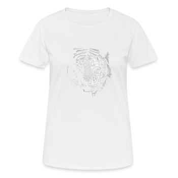 Tiger - Frauen T-Shirt atmungsaktiv - Weiß - Vorne - AI Model Female 172 dark (172cm)