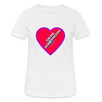 On Me Lune de miel! - T-shirt respirant Femme - blanc - Devant - AI Model Female 172 dark (172cm)