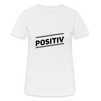 Positif - T-shirt respirant Femme - blanc - Devant - AI Model Female 172 dark (172cm)