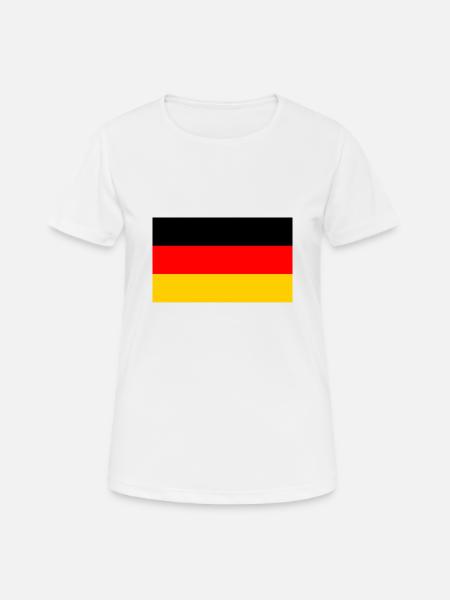 Deutsche Flagge - Frauen T-Shirt atmungsaktiv - Weiß