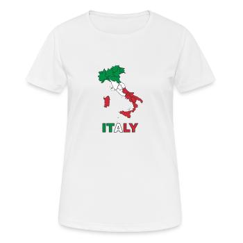 Italie - T-shirt respirant Femme - blanc - Devant - AI Model Female 172 dark (172cm)