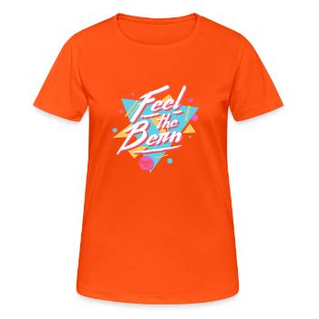 Feel The Bern - Women's Breathable T-Shirt - neon orange - Front - AI Model Female 172 dark (172cm)