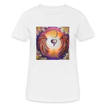 Ange coeur de confiance en soi - T-shirt respirant Femme - blanc - Devant - AI Model Female 172 dark (172cm)