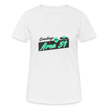 Greetings From Area 51 - Women's Breathable T-Shirt - white - Front - AI Model Female 172 dark (172cm)
