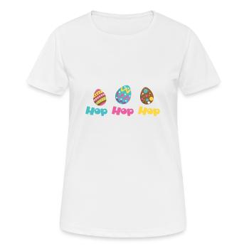 OSTERN - Frauen T-Shirt atmungsaktiv - Weiß - Vorne - AI Model Female 172 dark (172cm)