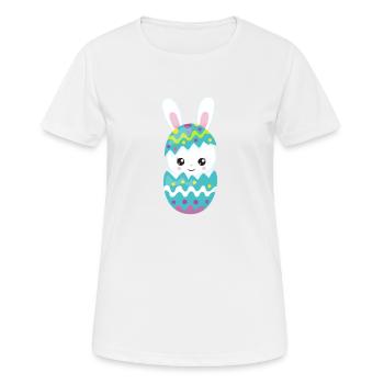 Joyeuses Pâques - T-shirt respirant Femme - blanc - Devant - AI Model Female 172 dark (172cm)
