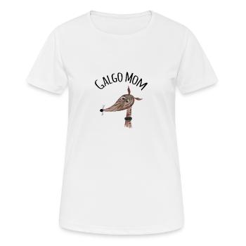 Galgo Mom 5 gestromter Galgo - Frauen T-Shirt atmungsaktiv - Weiß - Vorne - AI Model Female 172 dark (172cm)