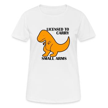 Licensed to carry small arms - Women's Breathable T-Shirt - white - Front - AI Model Female 172 dark (172cm)
