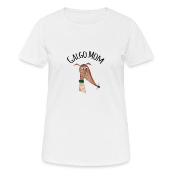 Galgo Mom 6 rotgestromter Galgo - Frauen T-Shirt atmungsaktiv - Weiß - Vorne - AI Model Female 172 dark (172cm)