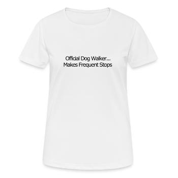Offizieller Hundewanderer - Frauen T-Shirt atmungsaktiv - Weiß - Vorne - AI Model Female 172 dark (172cm)