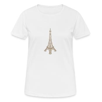 Tour Eiffel - T-shirt respirant Femme - blanc - Devant - AI Model Female 172 dark (172cm)