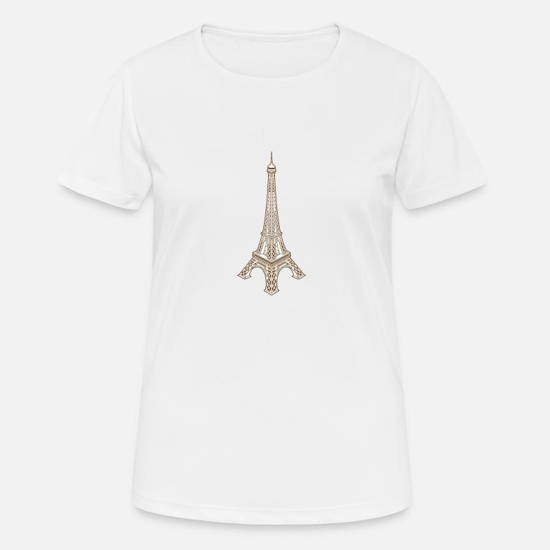 Tour Eiffel - T-shirt respirant Femme - blanc