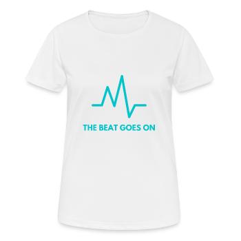 Vibration Frequency The Beat Goes On - Women's Breathable T-Shirt - white - Front - AI Model Female 172 dark (172cm)