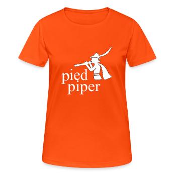Pied Piper - T-shirt respirant Femme - orange néon - Devant - AI Model Female 172 dark (172cm)
