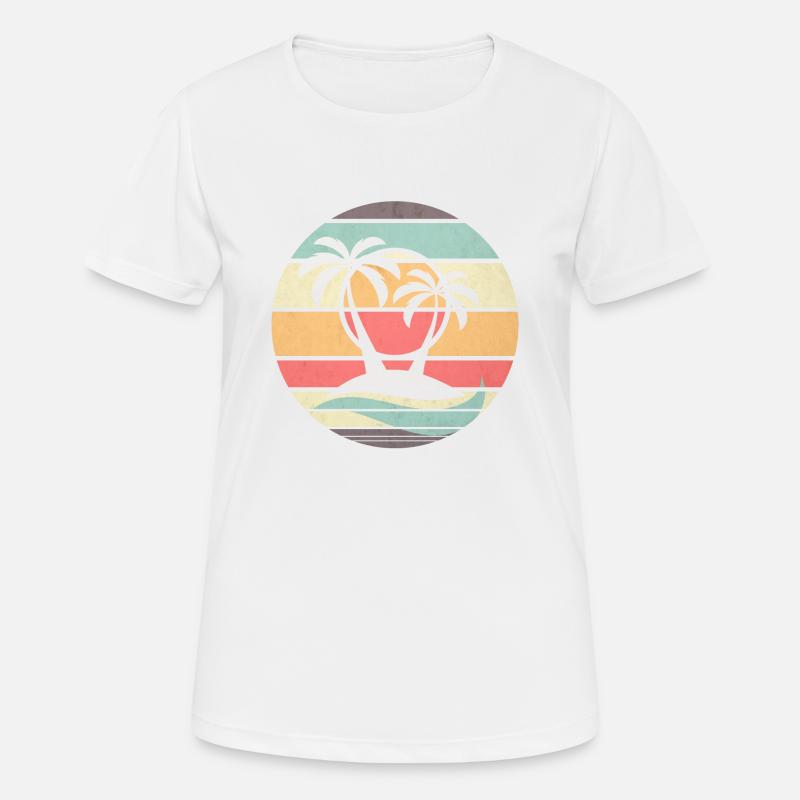 Retro beach - Women's Breathable T-Shirt - white